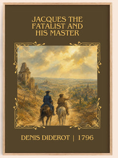 Jacques the Fatalist and His Master Classic Book Art Print by Denis Diderot – book poster