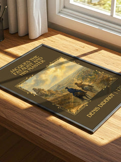 Jacques the Fatalist and His Master Classic Book Art Print by Denis Diderot – print on a sunlit desk