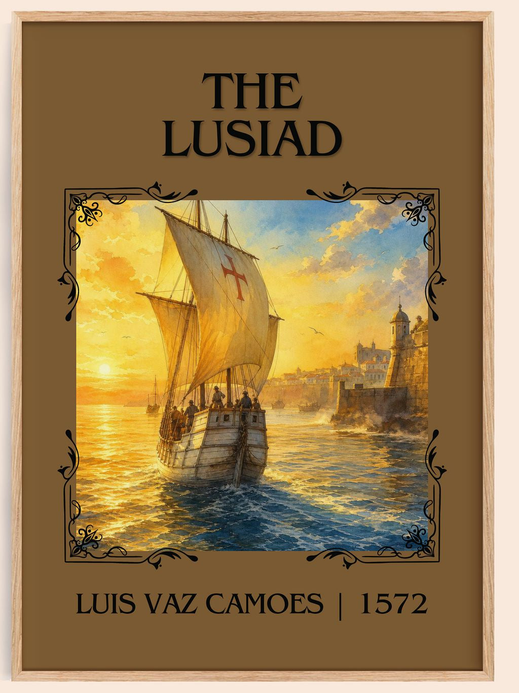 The Lusiad Classic Book Art Print by Luís Vaz Camões – book poster