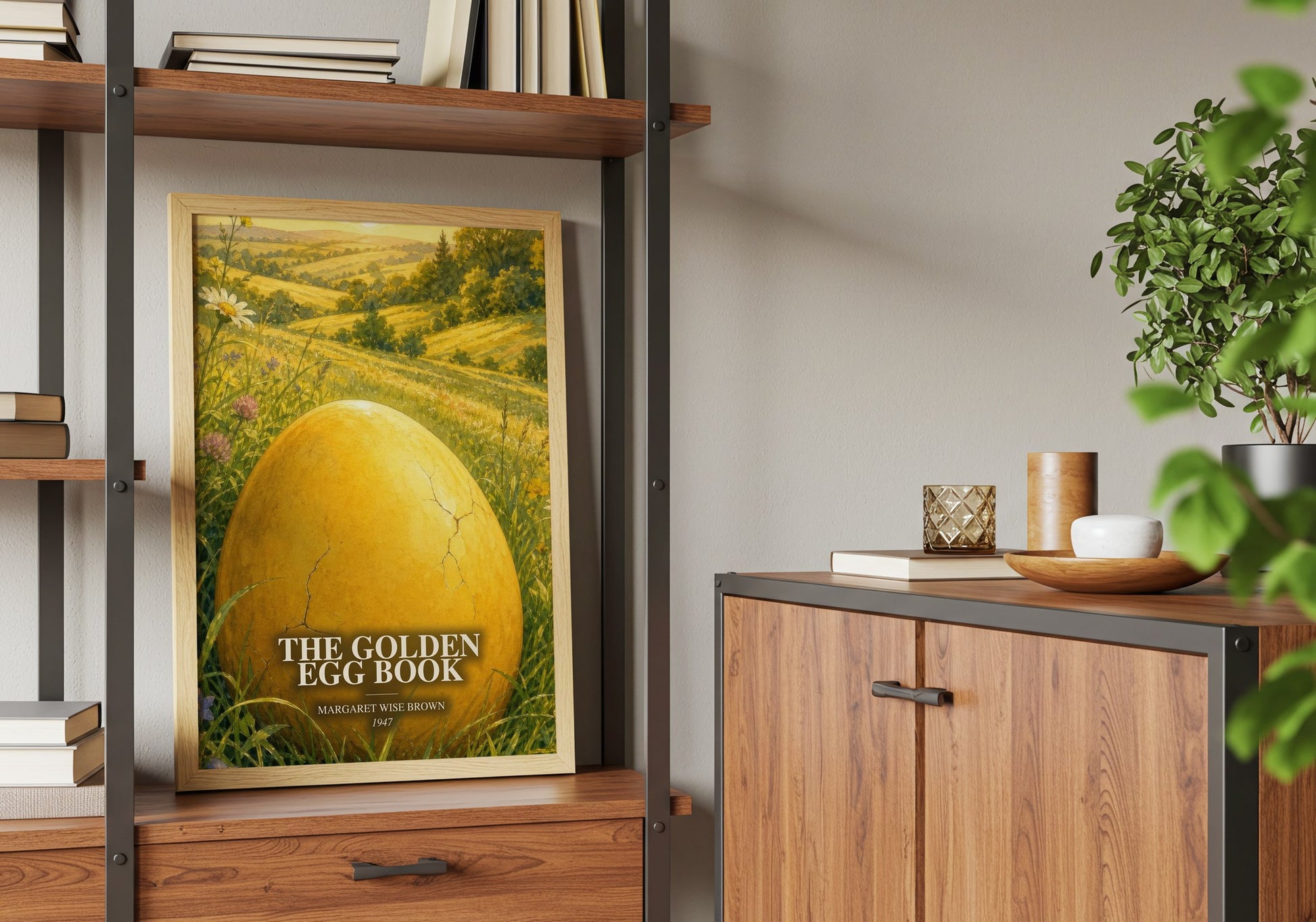 The Golden Egg Book book watercolour illustration paper finish options – matte satin gloss