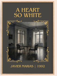 A Heart So White Classic Book Art Print by Javier Marias – book poster
