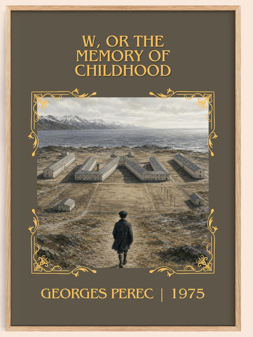 W, or the Memory of Childhood Classic Book Art Print by Georges Perec – book poster