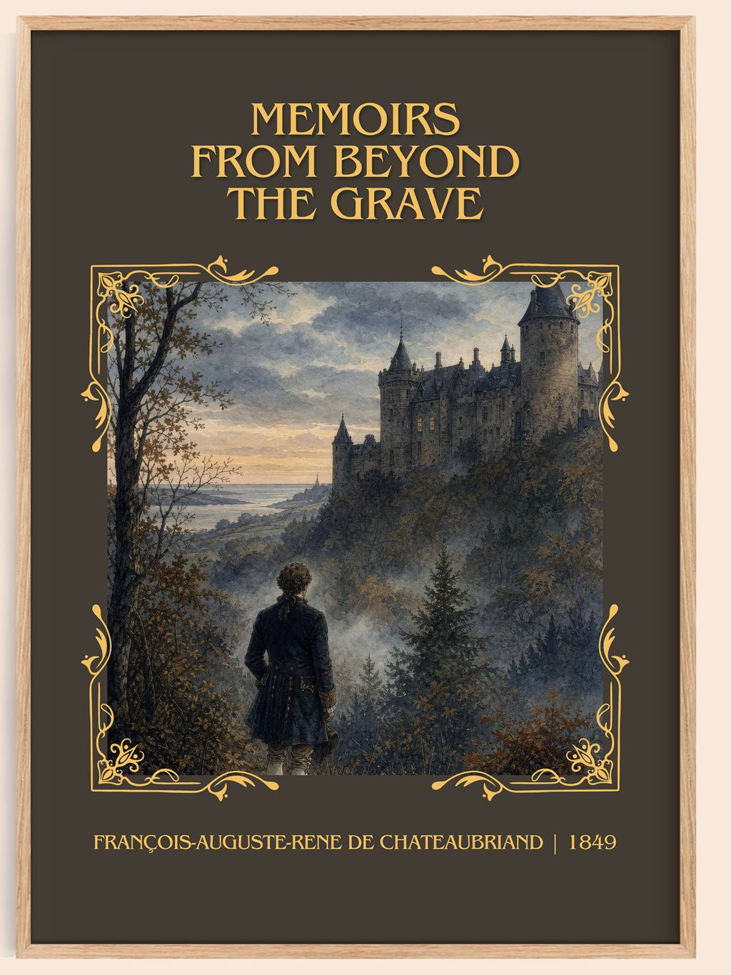Memoirs From Beyond the Grave Classic Book Art Print by François-Auguste-René de Chateaubriand – book poster