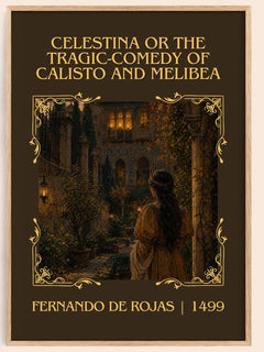 Celestina Or The Tragic-Comedy Of Calisto And Melibea Classic Book Art Print by Fernando de Rojas – book poster