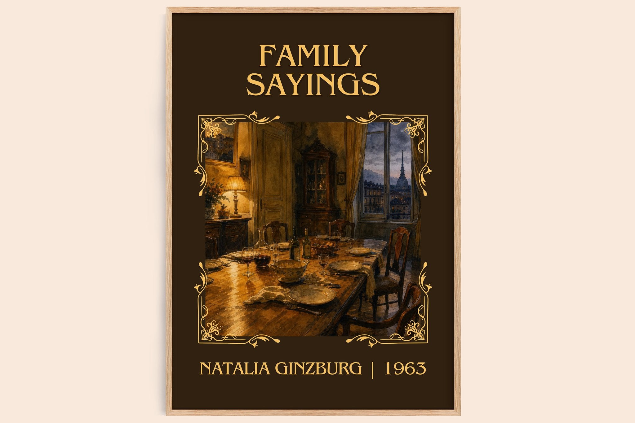 Family Sayings Classic Book Art Print by Natalia Ginzburg
