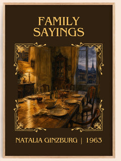 Family Sayings Classic Book Art Print by Natalia Ginzburg – book poster