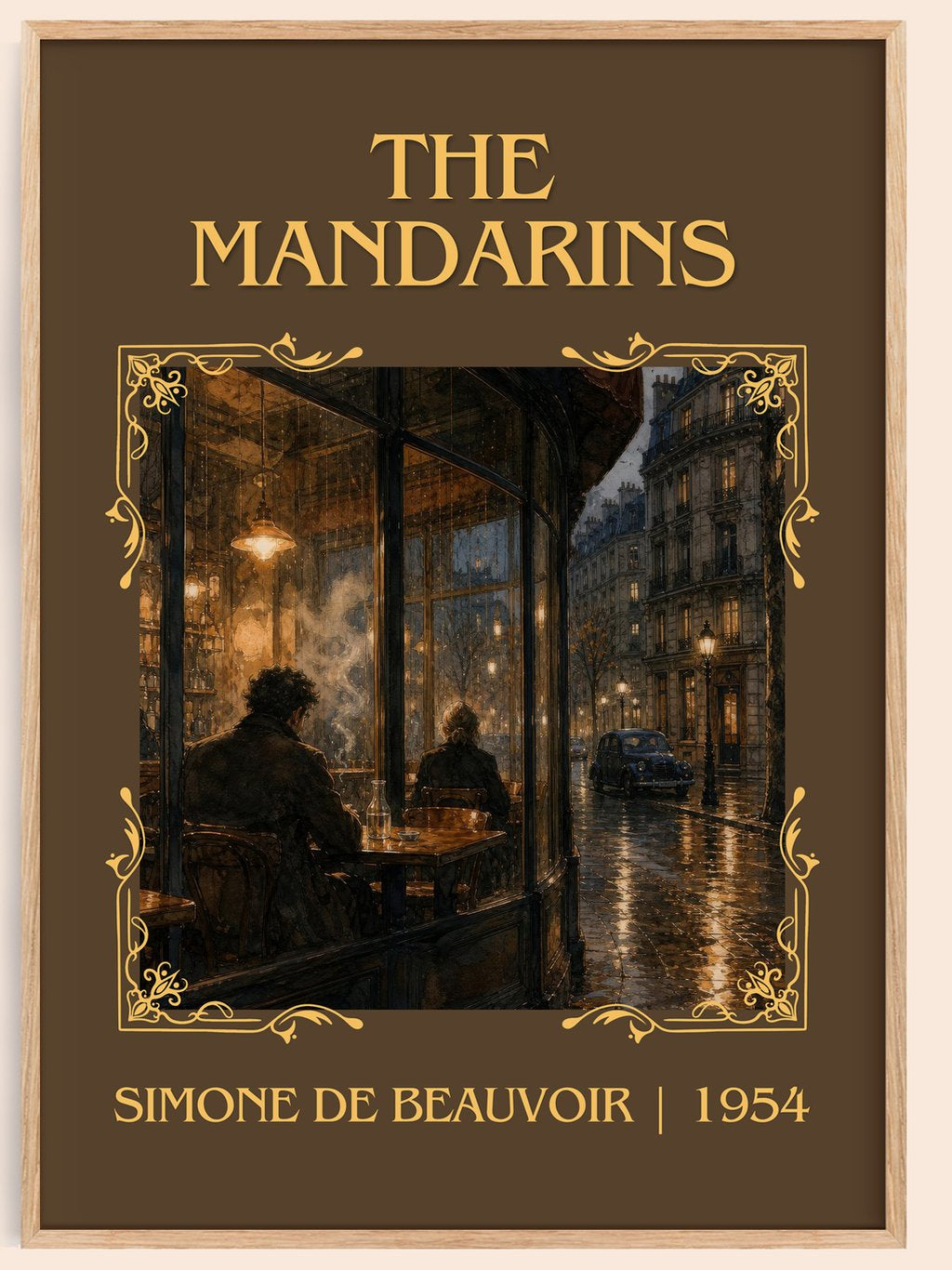 The Mandarins Classic Book Art Print by Simone de Beauvoir – book poster