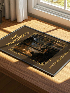 The Mandarins Classic Book Art Print by Simone de Beauvoir – print on a sunlit desk