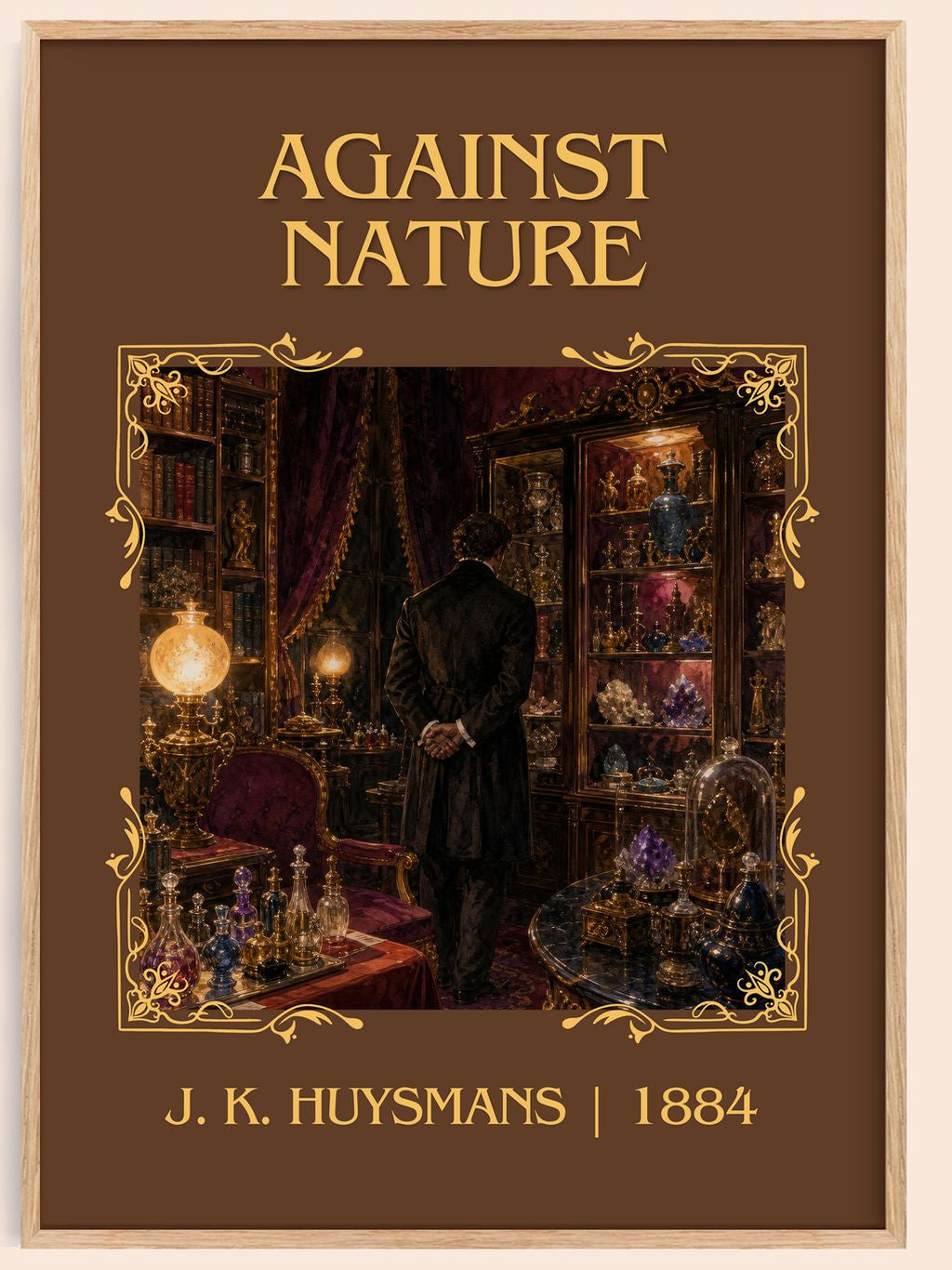 Against Nature Classic Book Art Print by J. K. Huysmans – book poster