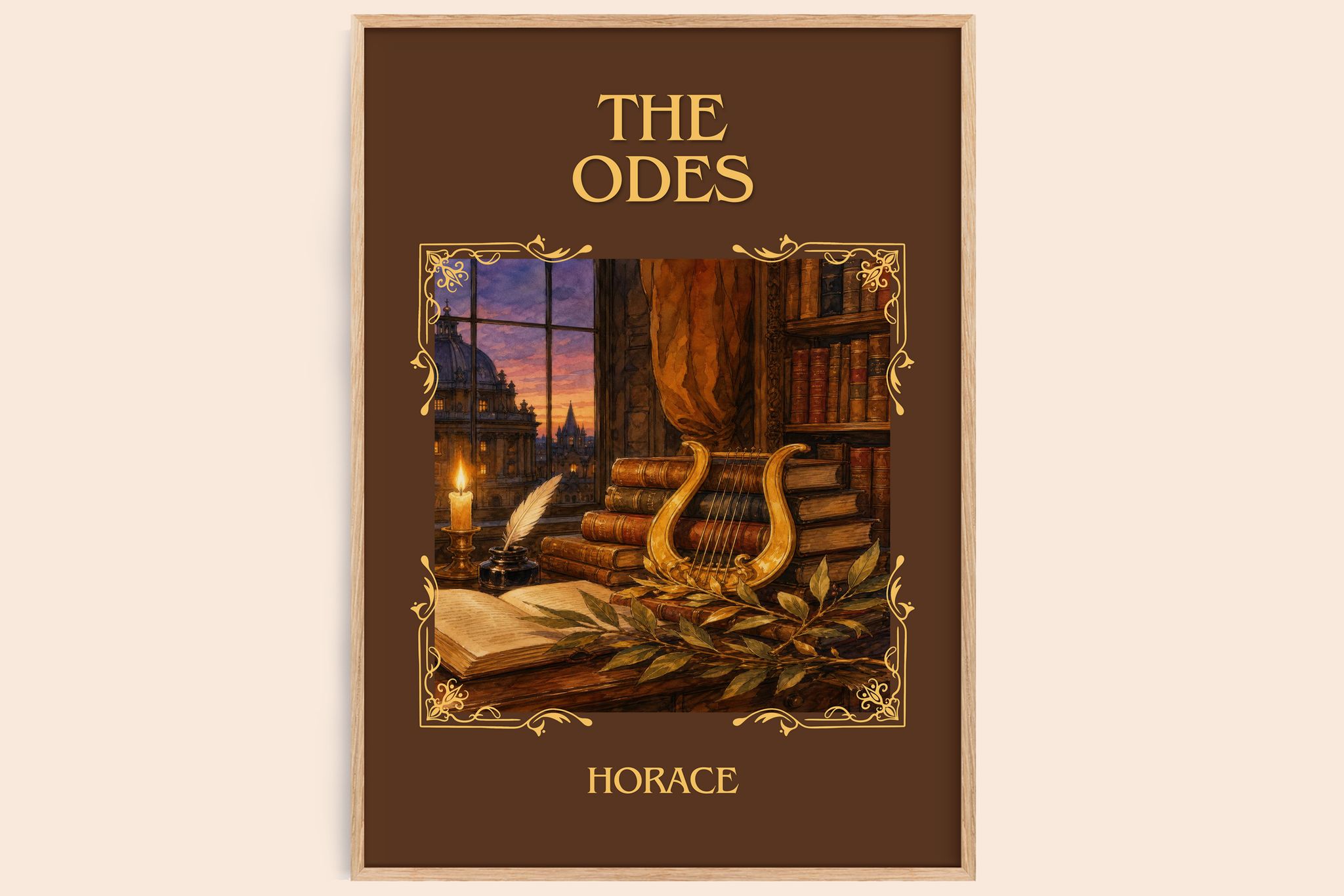 The Odes Classic Book Art Print by Horace