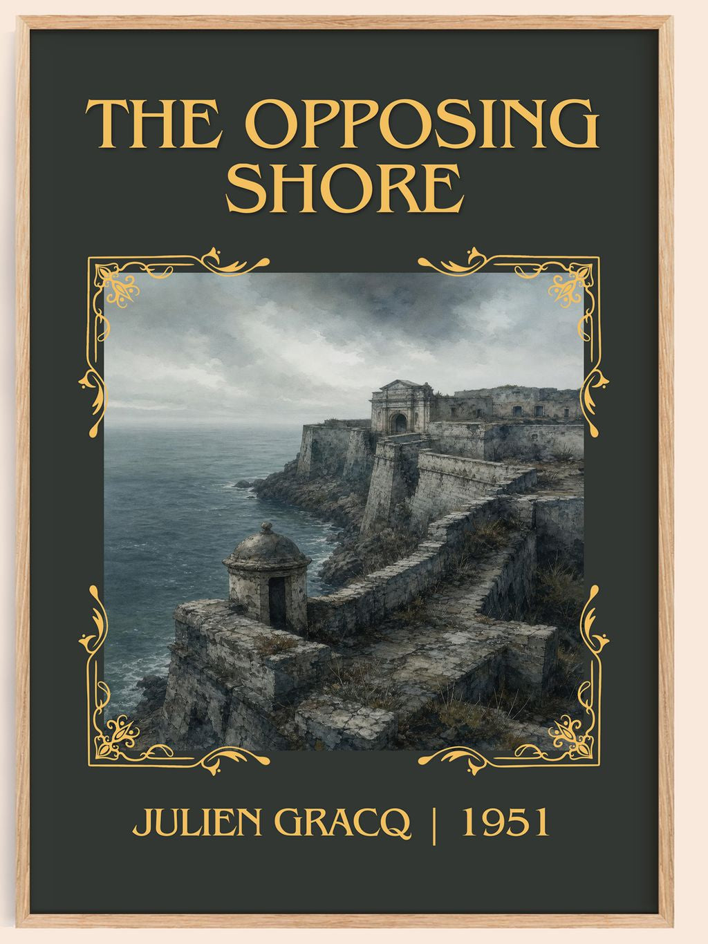 The Opposing Shore Classic Book Art Print by Julien Gracq – book poster
