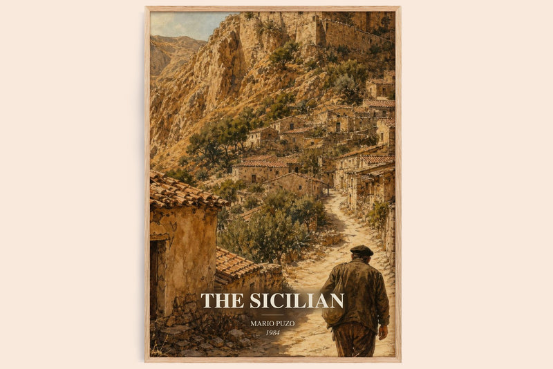 The Sicilian Book Watercolour Illustration by Mario Puzo (Edge style)