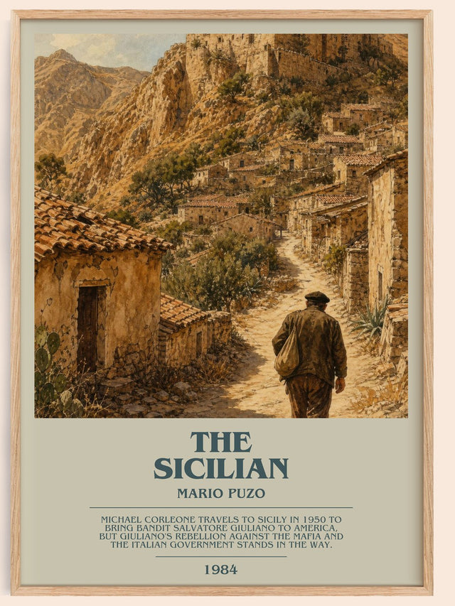 The Sicilian Bookish Wall Art by Mario Puzo