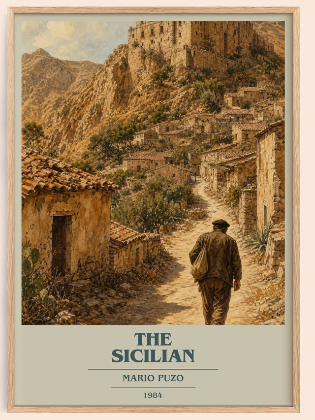 The Sicilian Book Cover Poster by Mario Puzo