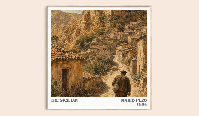 The Sicilian Literary Art Print by Mario Puzo (Square style)