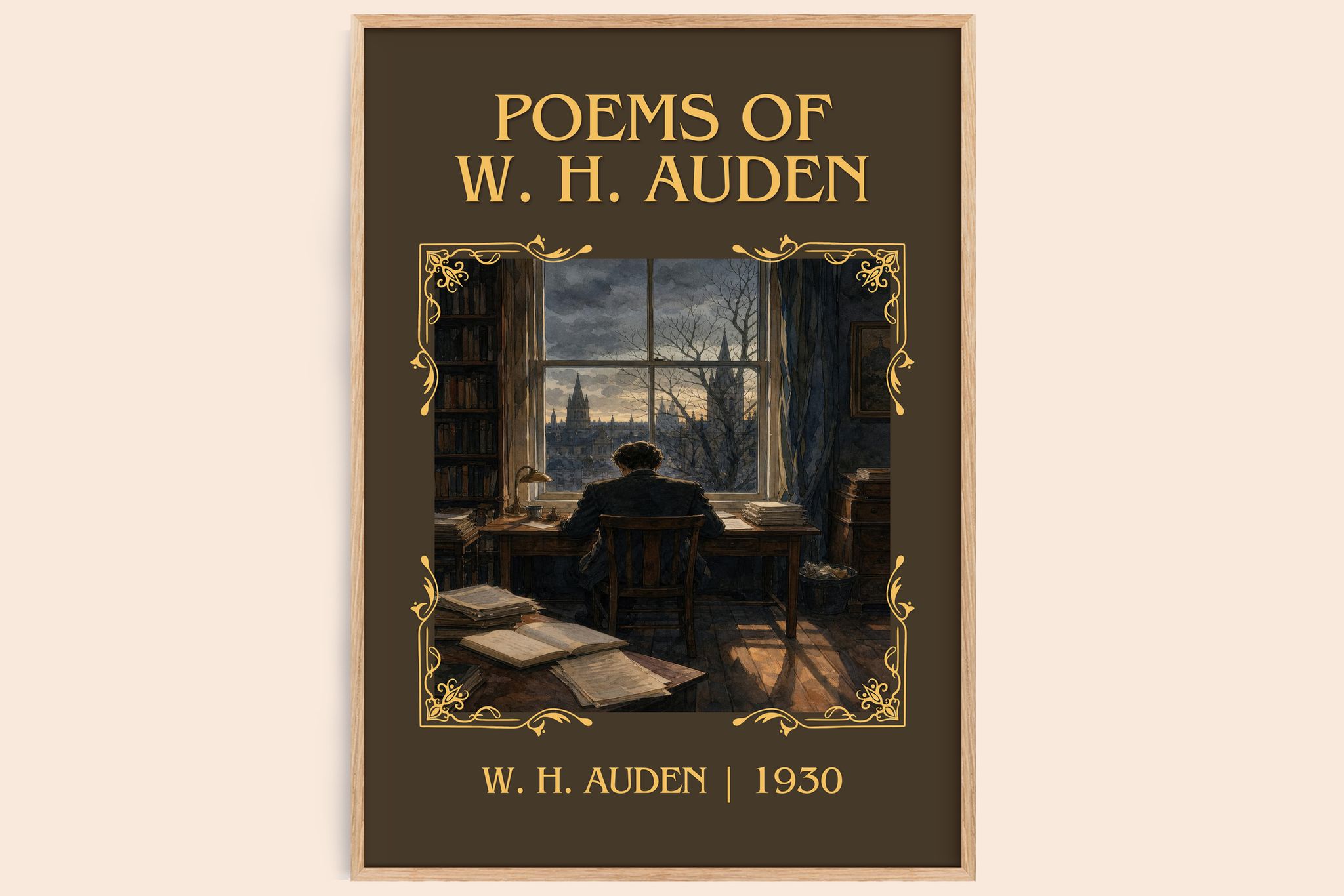 Poems of W. H. Auden Classic Book Art Print by W. H. Auden