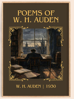 Poems of W. H. Auden Classic Book Art Print by W. H. Auden – book poster