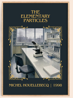 The Elementary Particles Classic Book Art Print by Michel Houellebecq – book poster