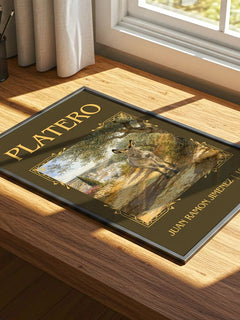 Platero Classic Book Art Print by Juan Ramón Jiménez – print on a sunlit desk