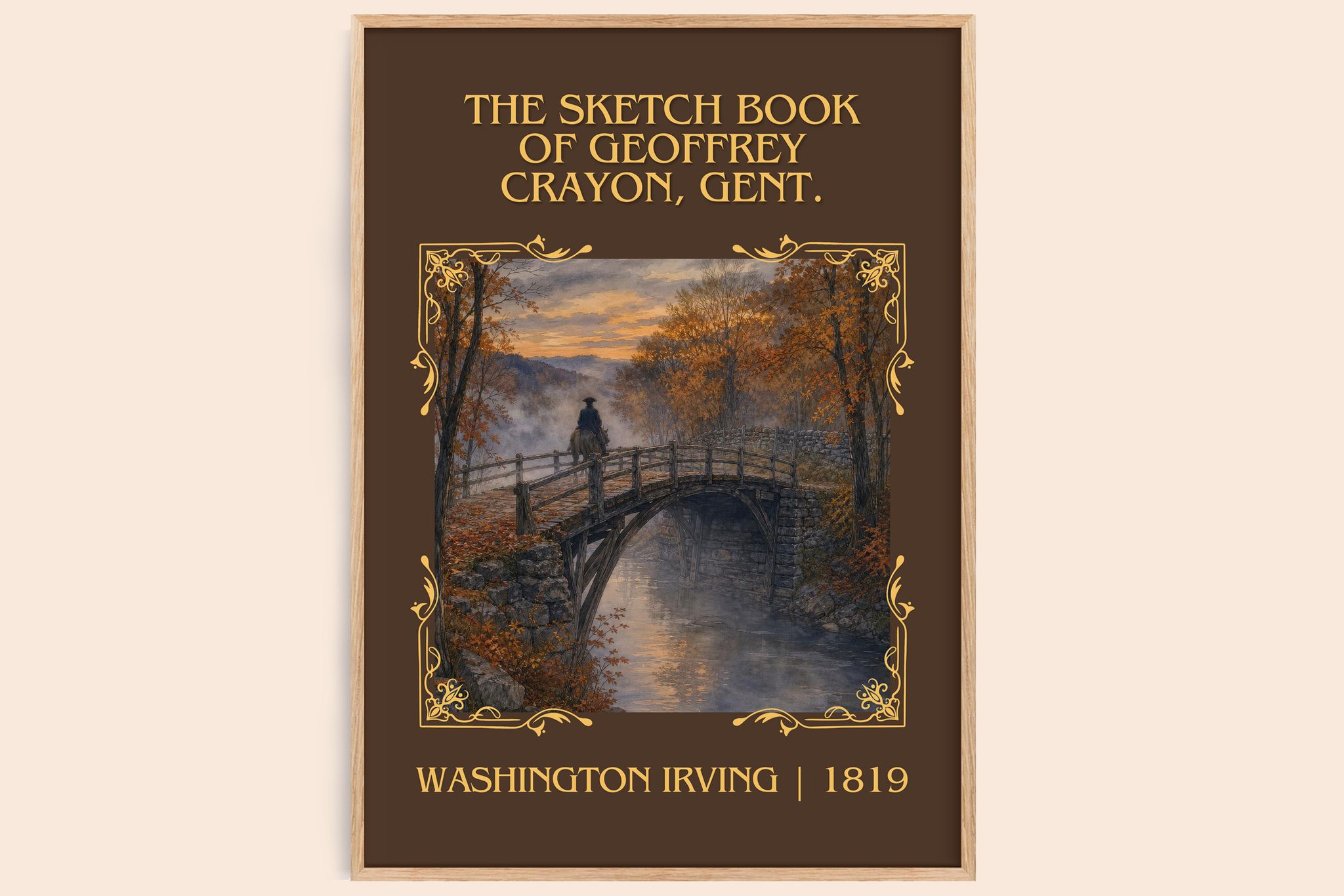The Sketch Book Of Geoffrey Crayon, Gent. Classic Book Art Print by Washington Irving