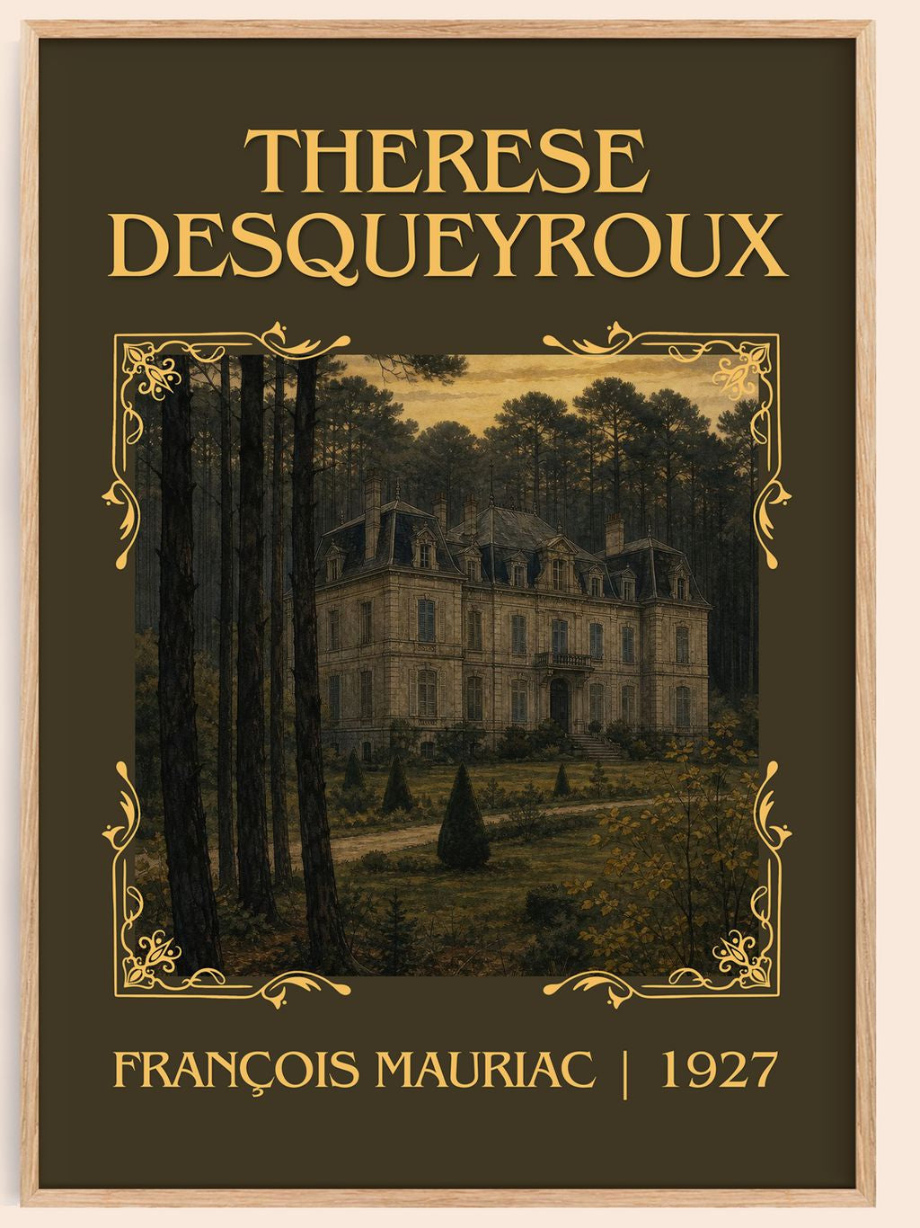 Thérèse Desqueyroux Classic Book Art Print by François Mauriac – book poster