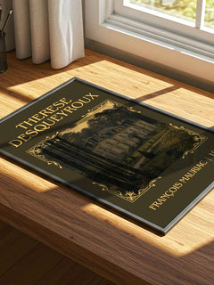 Thérèse Desqueyroux Classic Book Art Print by François Mauriac – print on a sunlit desk