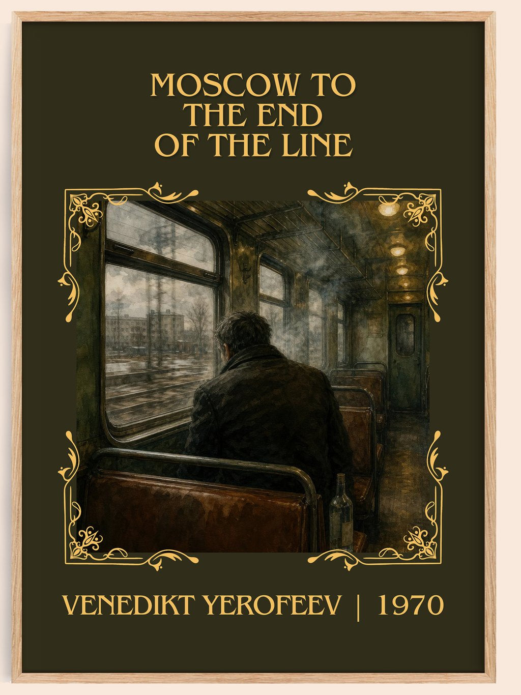 Moscow to the End of the Line Classic Book Art Print by V. Yerofeev – book poster