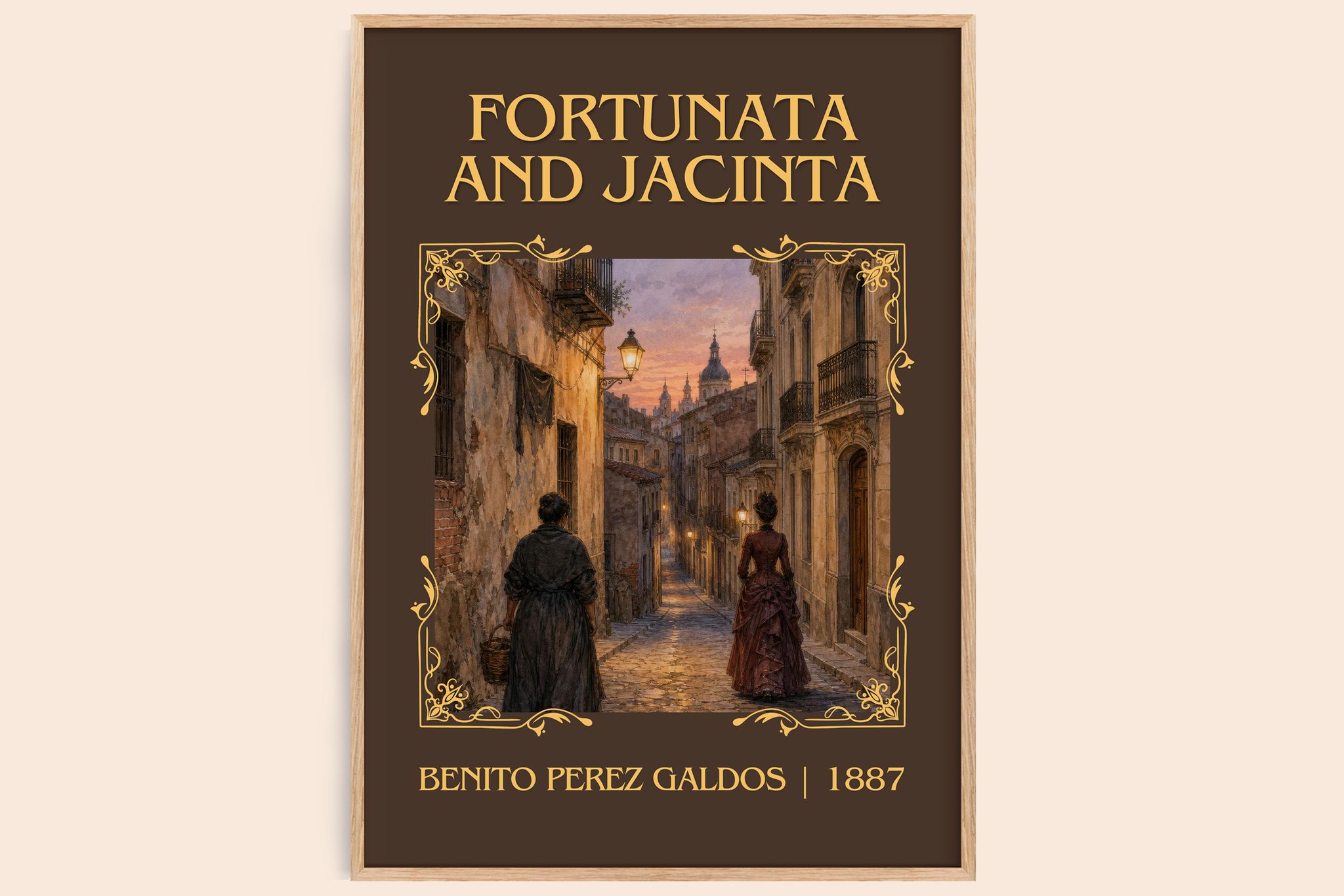 Fortunata and Jacinta Classic Book Art Print by Benito Pérez Galdós