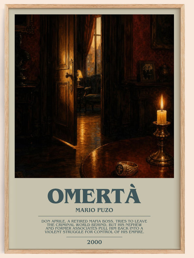Omertà Bookish Wall Art by Mario Puzo