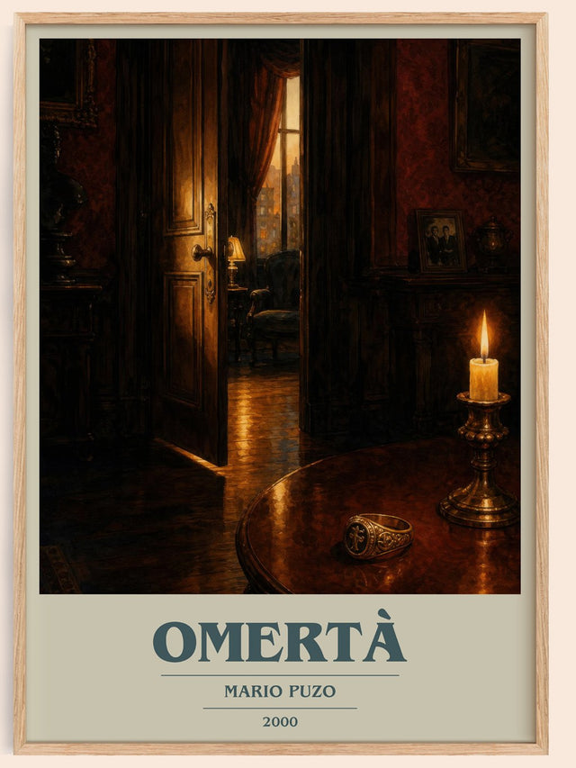 Omertà Book Cover Poster by Mario Puzo