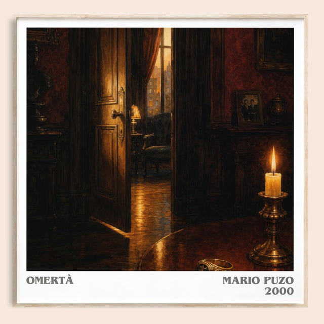 Omertà Literary Art Print by Mario Puzo