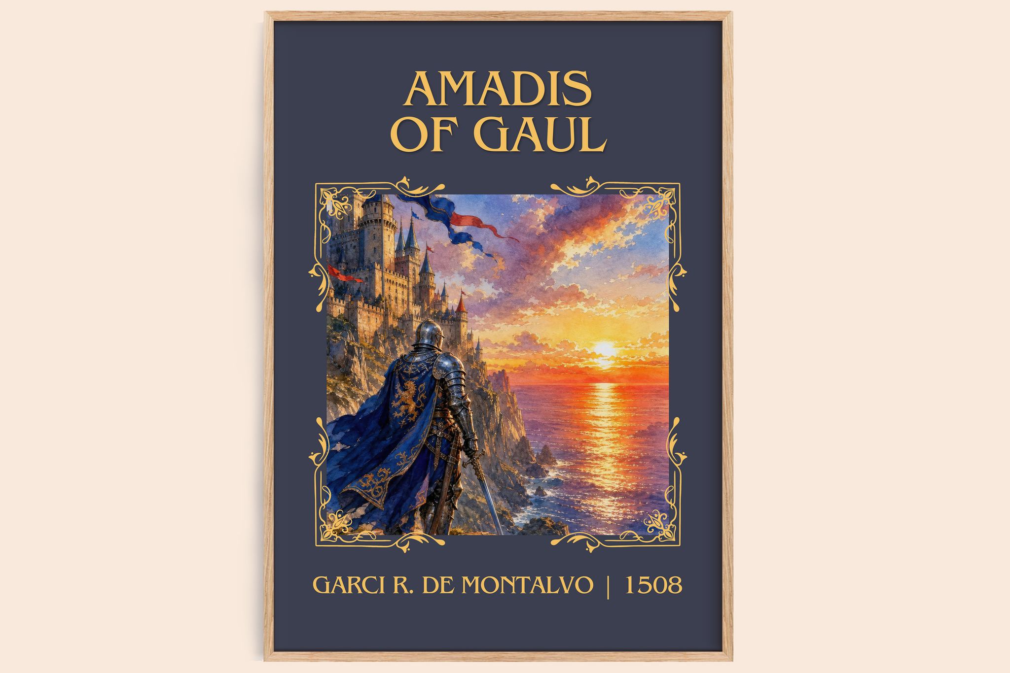 Amadis of Gaul Classic Book Art Print by Garci R. de Montalvo