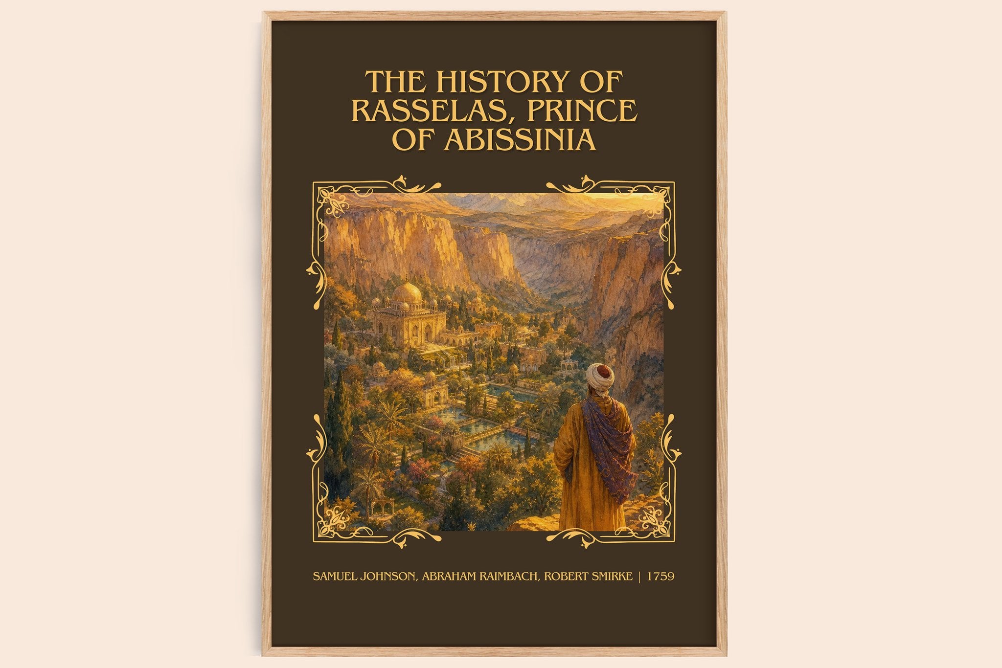 The History of Rasselas, Prince of Abissinia Classic Book Art Print by Samuel Johnson, Abraham Raimbach, Robert Smirke