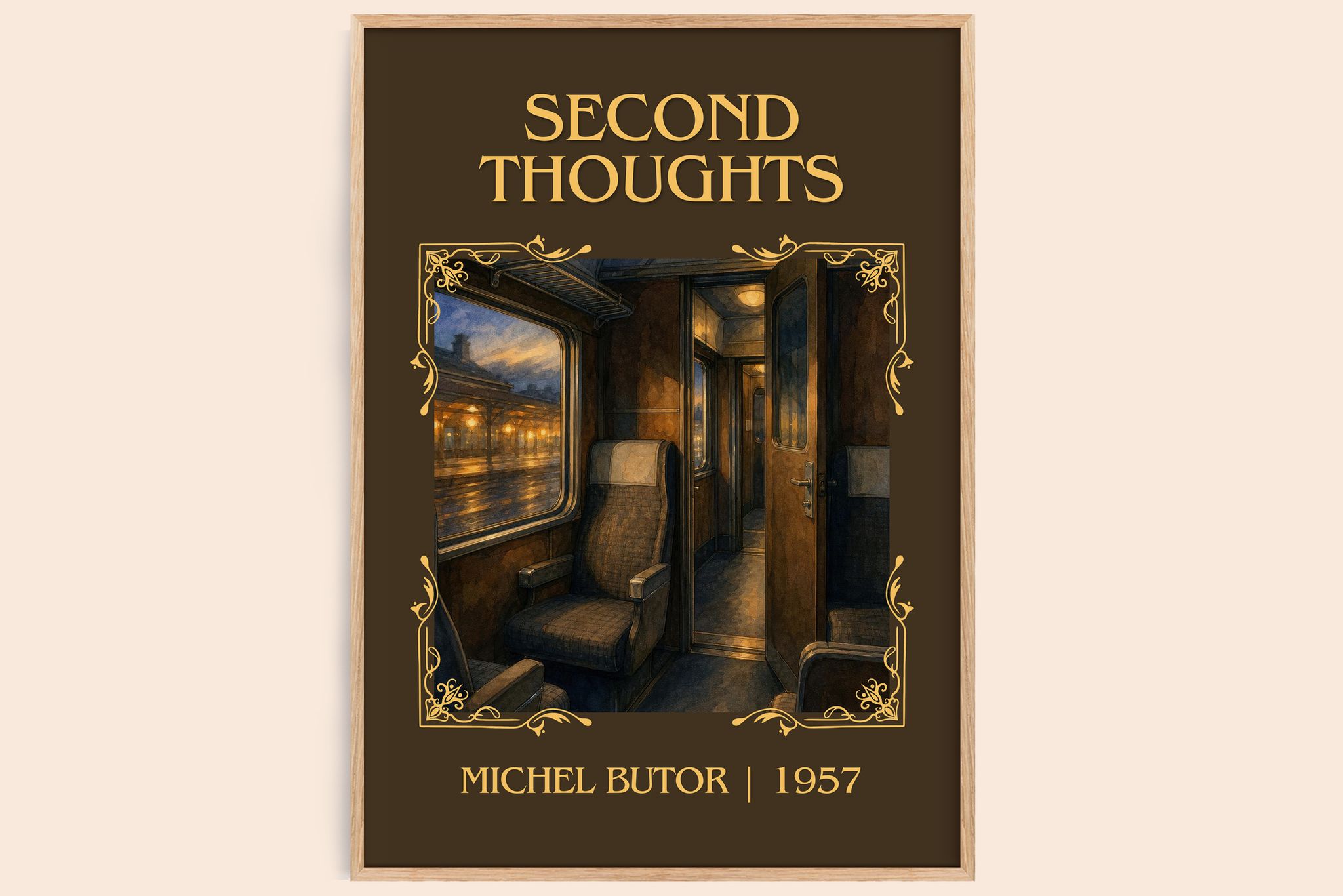 Second Thoughts Classic Book Art Print by Michel Butor