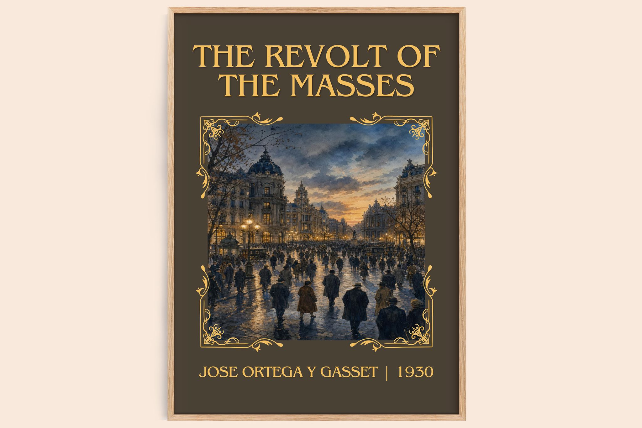 Revolt of the Masses Classic Book Art Print by José Ortega y Gasset