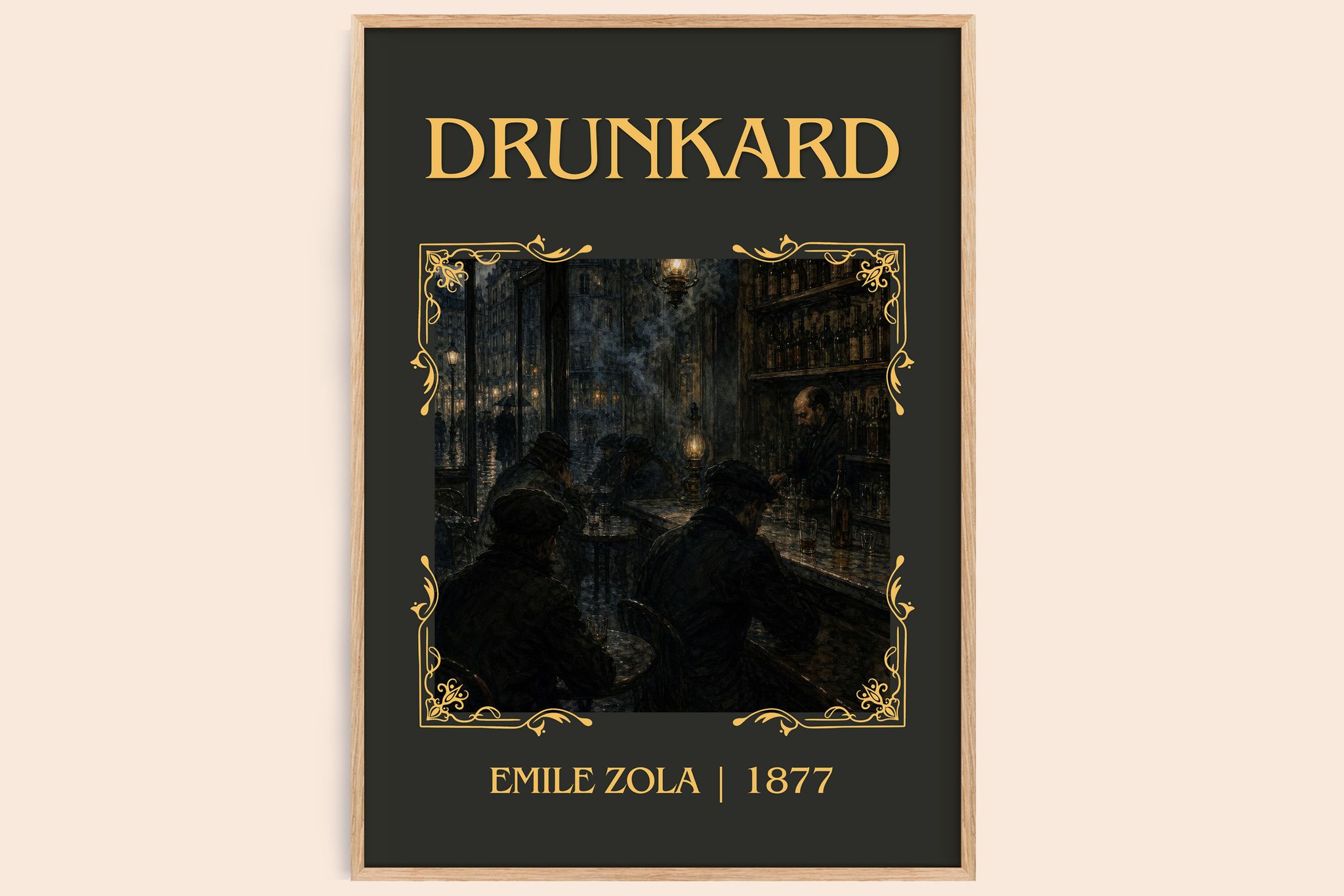 Drunkard Classic Book Art Print by Émile Zola