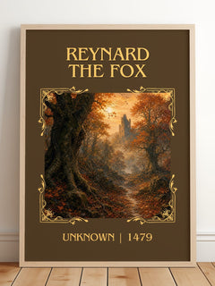 Reynard the Fox Classic Book Art Print by Unknown – framed print leaning on a wooden floor