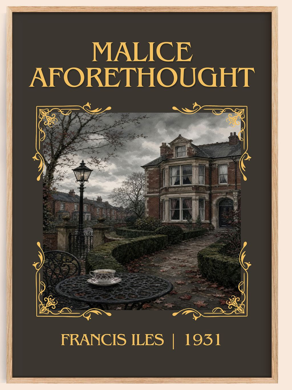 Malice Aforethought Classic Book Art Print by Francis Iles – book poster
