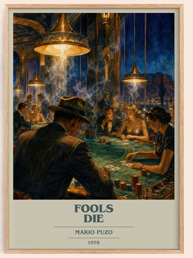 Fools Die Book Cover Poster by Mario Puzo