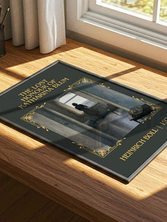 Lost Honour of Katharina Blum Classic Book Art Print by Heinrich Böll – print on a sunlit desk