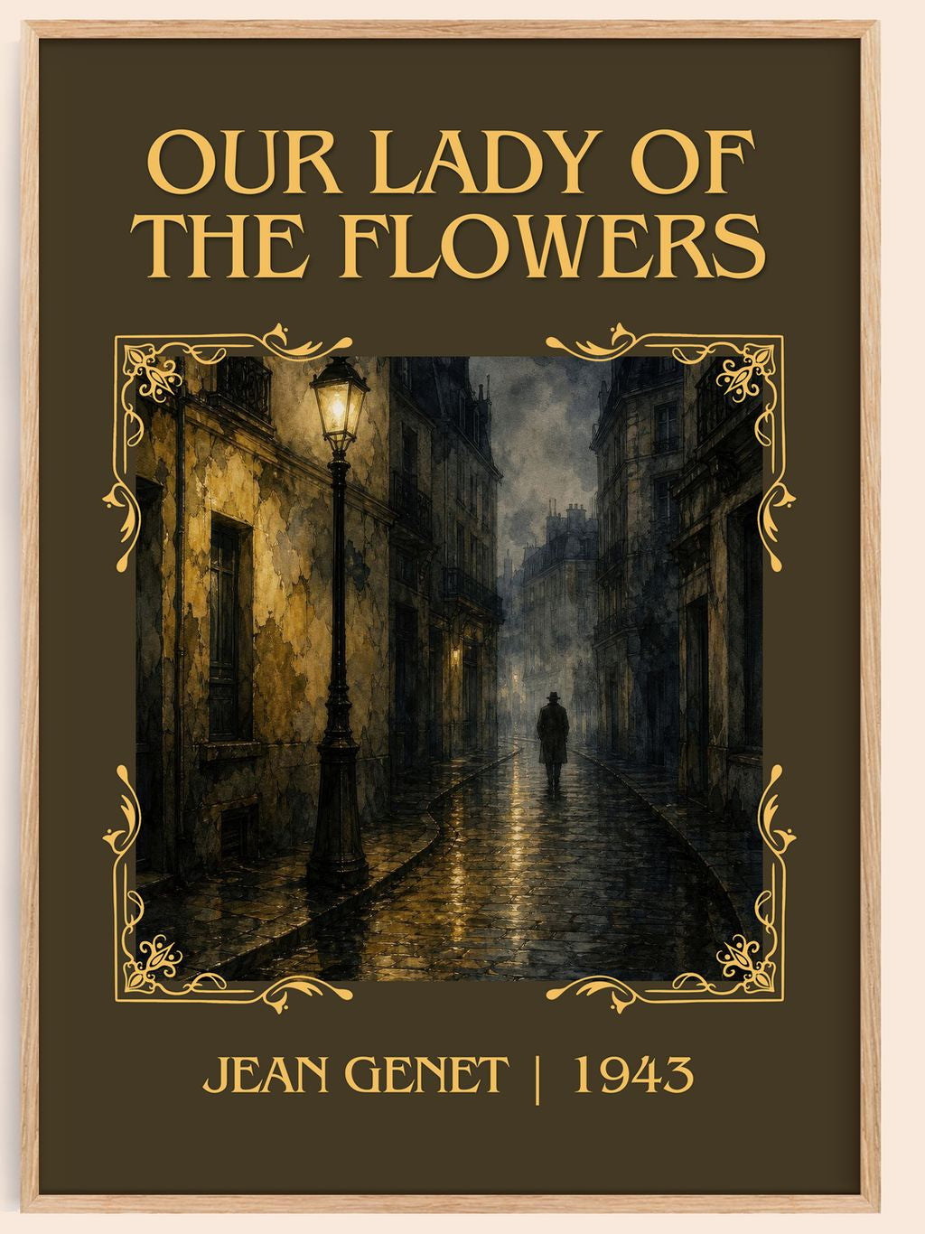 Our Lady of the Flowers Classic Book Art Print by Jean Genet – book poster