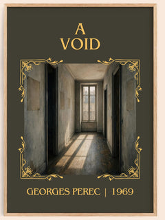 A Void Classic Book Art Print by Georges Perec – book poster
