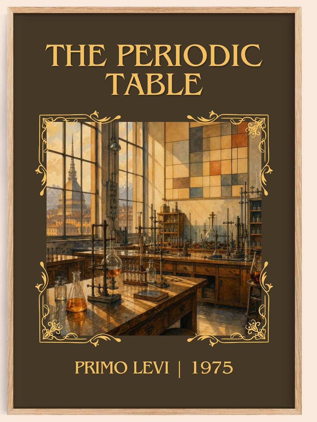 The Periodic Table Classic Book Art Print by Primo Levi – book poster