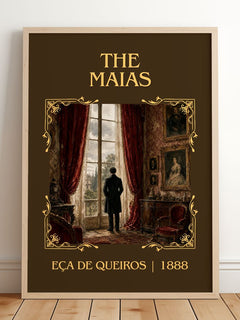 The Maias Classic Book Art Print by Eça de Queirós – framed print leaning on a wooden floor