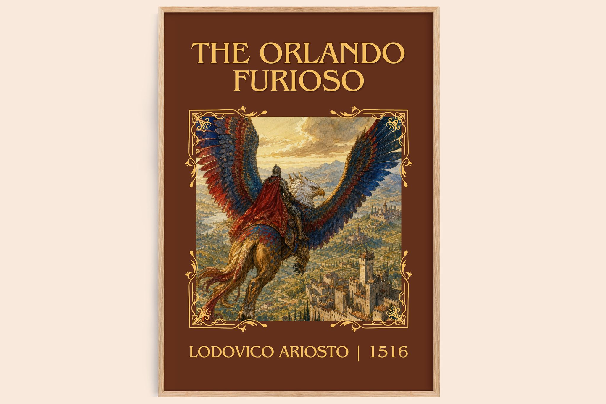 The Orlando Furioso Classic Book Art Print by Lodovico Ariosto