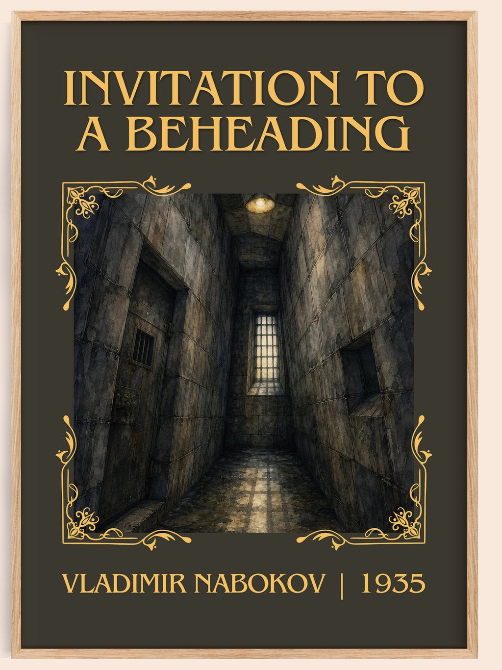 Invitation To A Beheading Classic Book Art Print by Vladimir Nabokov – book poster