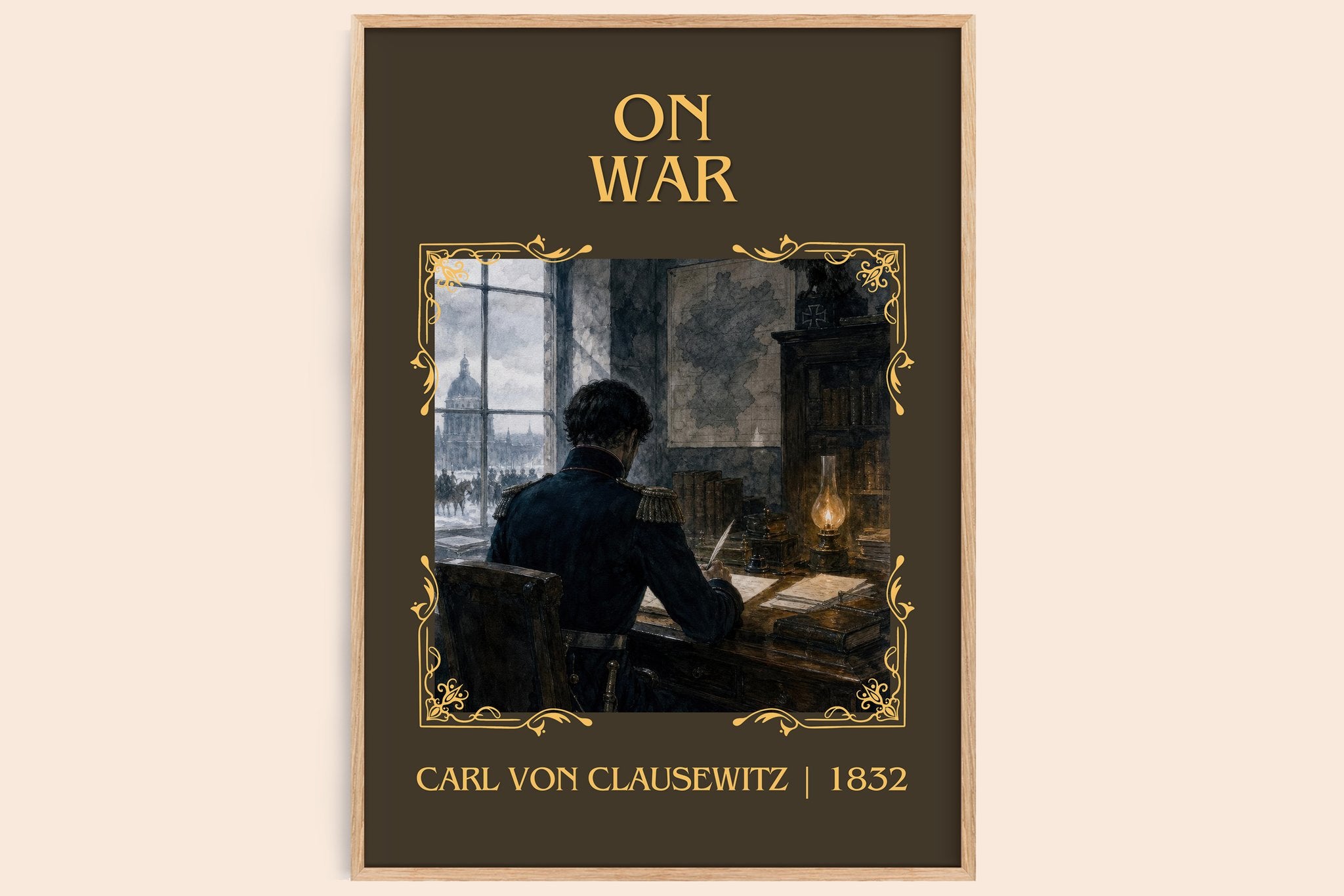 On War Classic Book Art Print by Carl Von Clausewitz