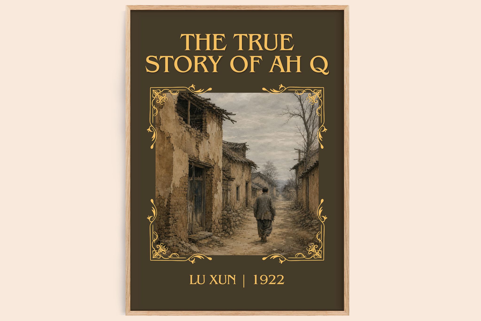 The True Story Of Ah Q Classic Book Art Print by Lu Xun