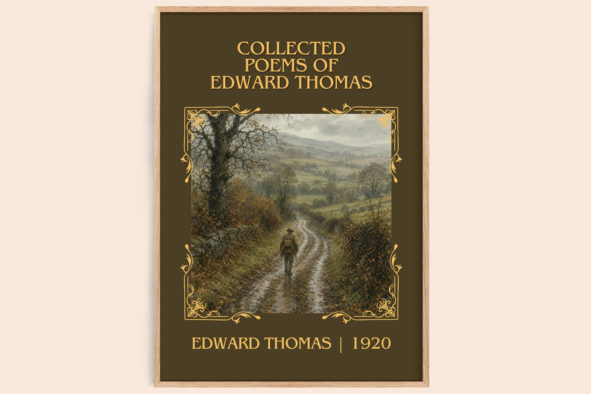 Collected Poems Of Edward Thomas Classic Book Art Print by E. Thomas