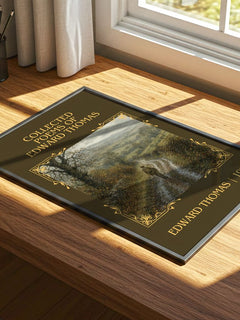 Collected Poems Of Edward Thomas Classic Book Art Print by E. Thomas – print on a sunlit desk